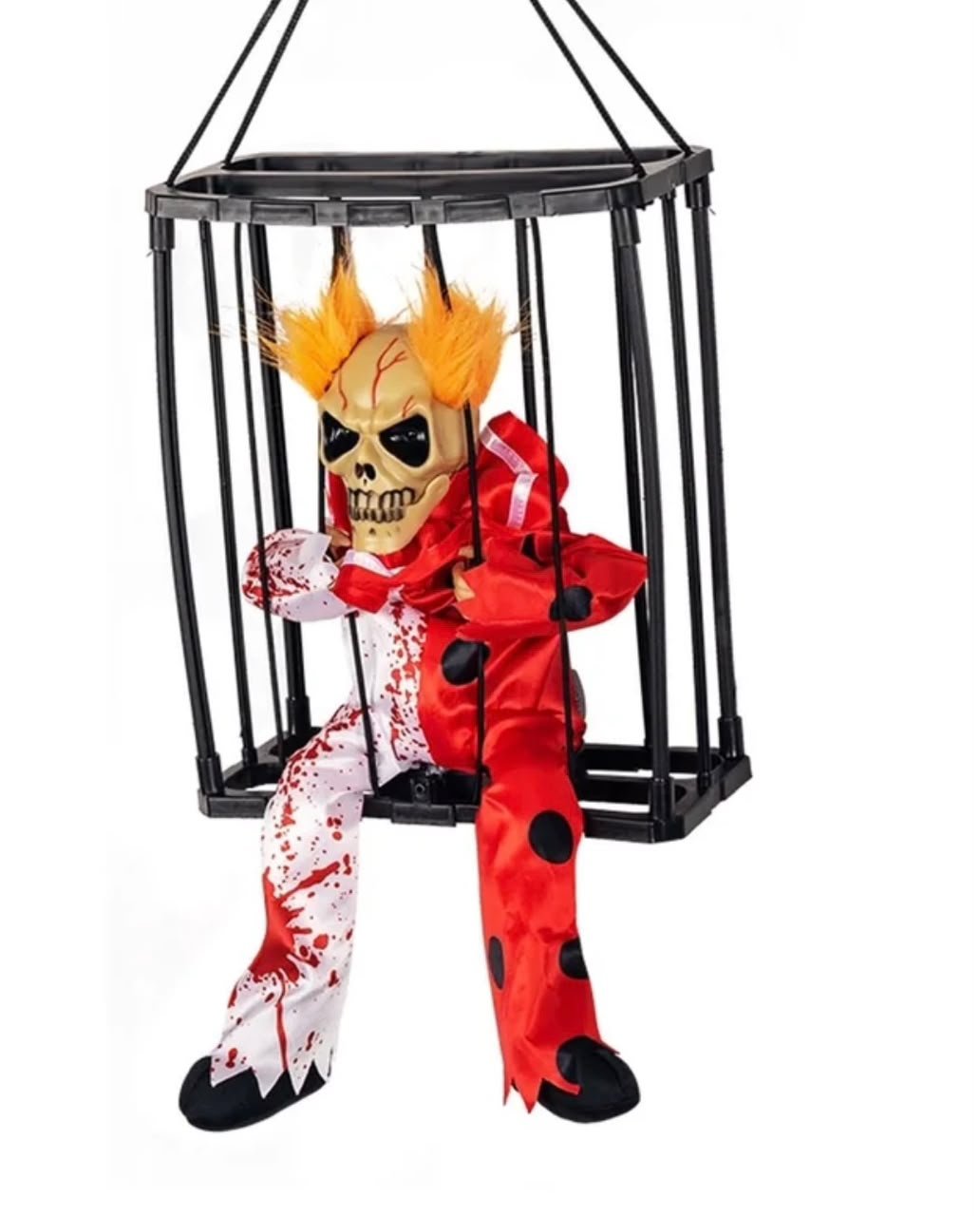 Animatronic Haunted Cage Ghost with Glowing Eyes & Extending Head #14 - Image 6