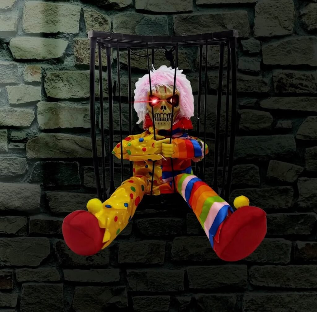 Animatronic Light-Activated Cage Ghost with Pop-Out Head & Glowing Eyes #16