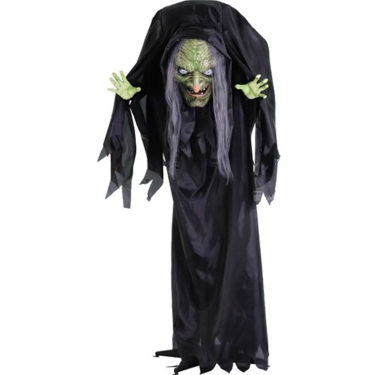 Sound & Press Activated Hunchback Witch Animatronic with Motion, Light & Sound Effects #20 - Image 3