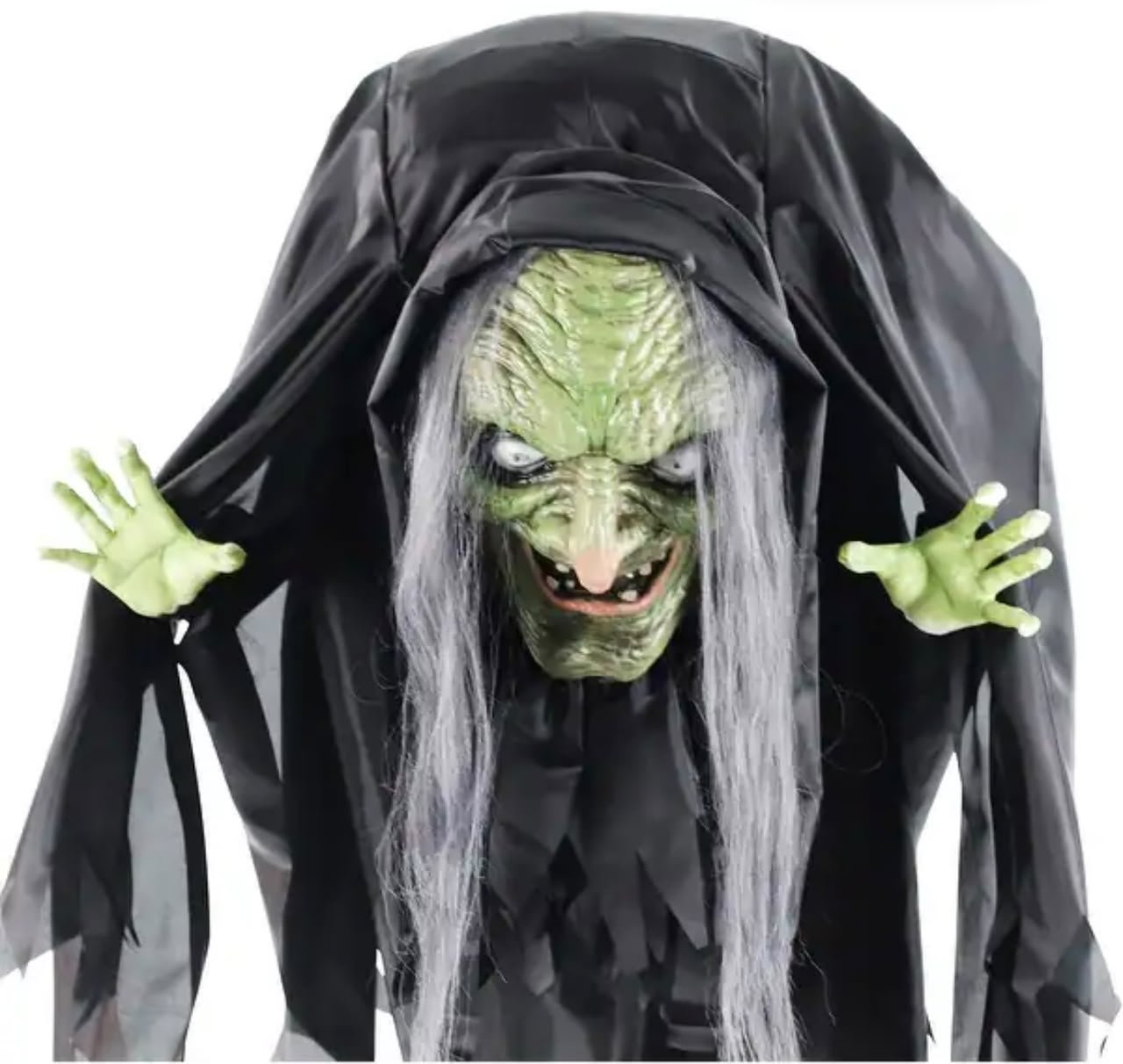Sound & Press Activated Hunchback Witch Animatronic with Motion, Light & Sound Effects #20 - Image 6