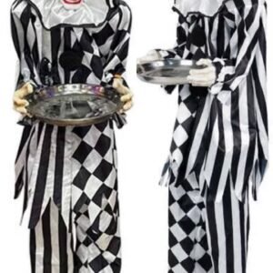 Sound & Press Activated Talking Butler Clown Animatronic with Animated Mouth, Light & Sound Effects #25
