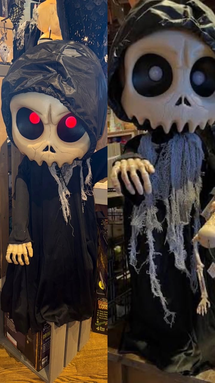 48-Inch Sound & Press Activated Standing Big-Head Skeleton Animatronic with Head Motion, Light & Sound Effects #23 - Image 2