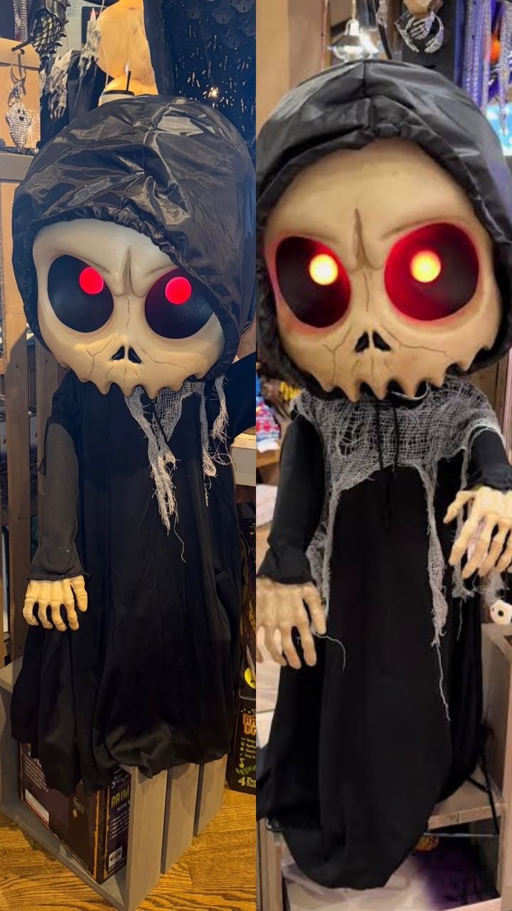 48-Inch Sound & Press Activated Standing Big-Head Skeleton Animatronic with Head Motion, Light & Sound Effects #23 - Image 4