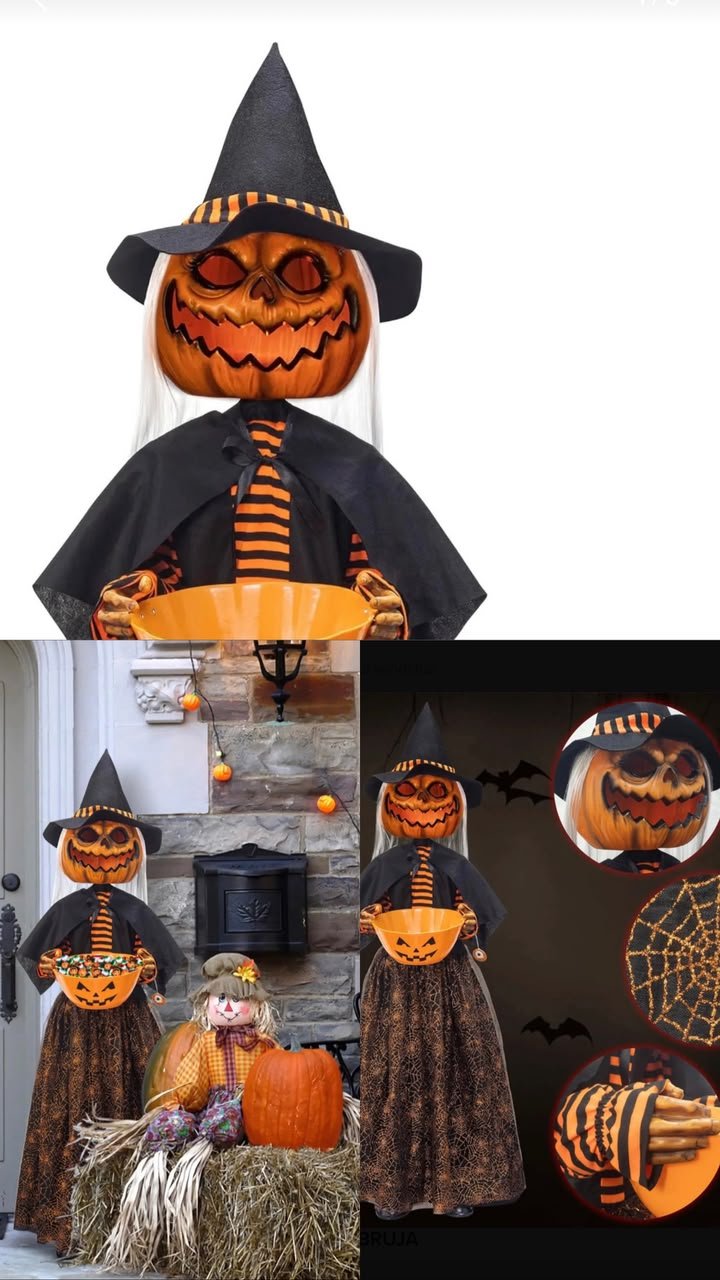 Sound & Press Activated Dancing Standing Pumpkin Animatronic with Motion, Light & Sound Effects #22