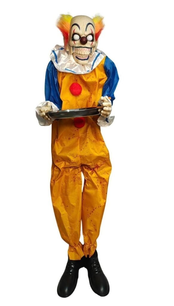 Sound & Press Activated Talking Butler Clown Animatronic with Animated Mouth, Light & Sound Effects #24
